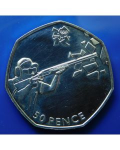 Great Britain  50 Pence 2011	 Shooting – Silver