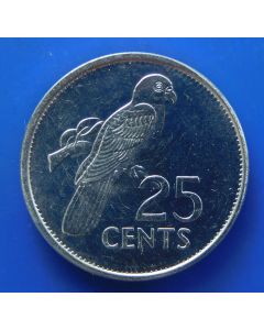 Seychelles 	 25 Cents	2007	 Black Parrot