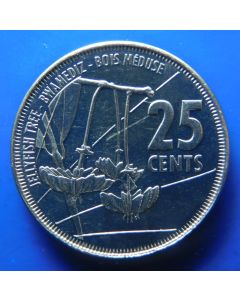 Seychelles 	 25 Cents	2016	Jellyfish Tree  