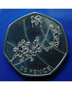 Great Britain  50 Pence  2011	 Basketball – Silver