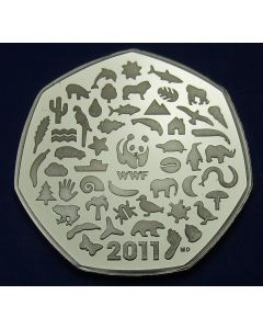 Great Britain  50 Pence2011 km# 1196a- World Wildlife Fund