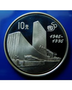 China	 10 Yuan	1995	 50Th. Ann.  United Nations