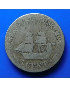 Danish West Indies  5 Cents1859 km# 65