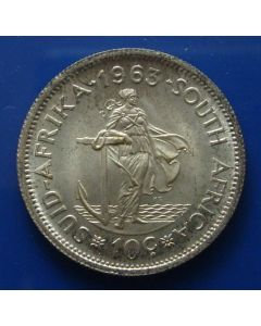 South Africa 	10 Cents	1963	 Silver (from Set)  unc