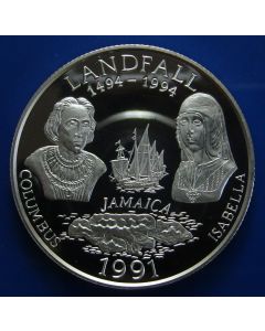 Jamaica  25 Dollars1991km# 150