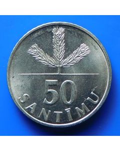 Latvia  50 Santimu1992 km# 13  Schön# 17