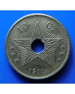 Belgian Congo 10 Centimes1911km# 18   Schön# 10