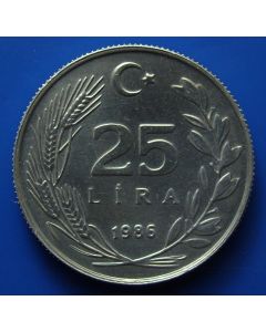 Turkey  25 Lira Schön# 485