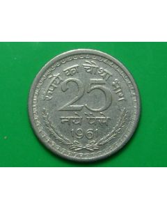 India 25 Naye Paise1961Ckm#47.2