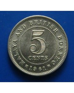 Malaya & British Borneo 5 Cents1961 km# 1