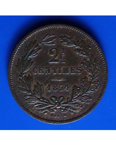 Luxembourg 2½ Centimes km# 21 