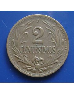 Uruguay  2 Centiesimos1945 km# 20a 