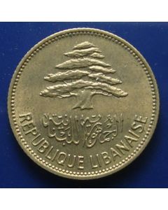 Lebanon 25 Piastres1961km# 16.2   Schön# 18b