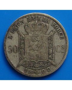 Belgium  50 Centimes1898km# 27