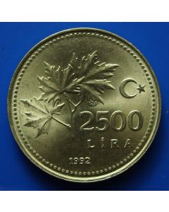 Turkey 2500 Lira1992