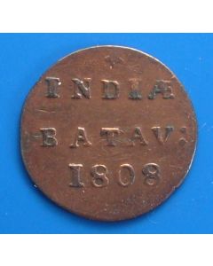 N. East Indies / Batavian Republic ½ Duit1808km#75 Scholten # 562