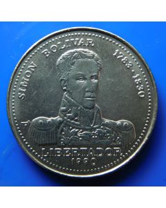 Carib.C.	 Peso	1990	 Simon Bolivar - Liberator 
