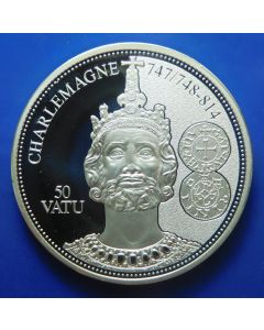Vanuatu  50 Vatu	2014  1200th Anniversary of the Death of Charlemagne 
