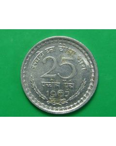 India 25 Paise1967Ckm#48.3 