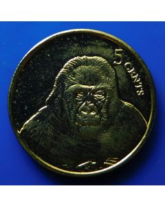 Kiribati 	 5 Cents	2003	 Gorilla