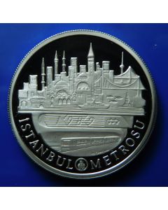 Turkey 	 20000 Lira	1989	 - Istanbul Metro - Silver / Proof