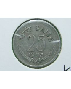 India 25 Paise1972Ckm#49.2  