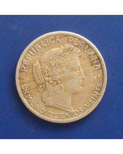Peru  10 Centavos 1920 km# 214.1