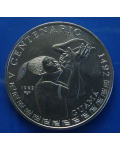 Carib.C.	 Peso	1992	- Chief Guama blowing shelf - unc