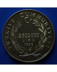Turkey 2.500000 Lira1998