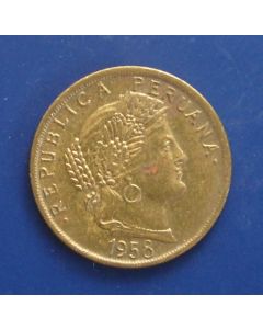 Peru  10 Centavos 1958 km# 224.2