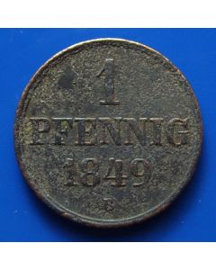 German States  Hannover Pfennig 1849B km# 201.1