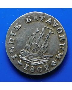 East Indies / Batavian Republic 1/16 Gulden1802 km# 78 Scholten # 497 