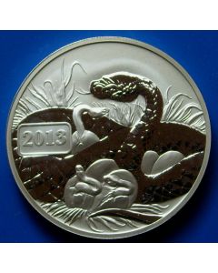 Tokelau 	 5 Dollars	2013	 Year of the Snake - Silver / Proof