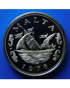Malta 	 10 Cents	1976	 Proof - Barge of the grand master