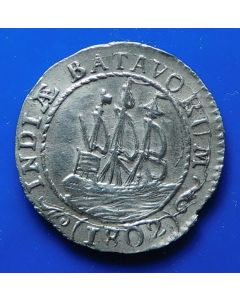 East Indies / Batavian Republic 1/8 Gulden1802 km# 79 Scholten # 494