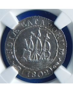 East Indies / Batavian Republic 1/8 Gulden1802 km# 80 Scholten # 496