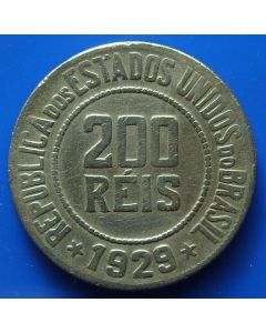 Brazil 200 Reis1929km# 519 