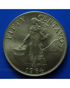 Philippines  50 Centavos1964 km# 190 