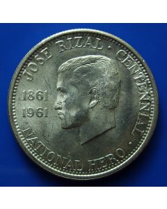 Philippines  ½ Peso1961 km# 191 