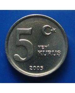 Turkey  5 New Kurus2005