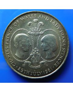 Tristan Da Cunha	25 Pence	1981	 Wedding of Prince Charles and Lady Diana
