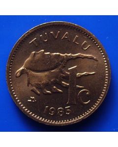 Tuvalu 	 Cent	1985	  - Lambis shell  - unc