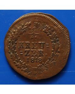 German States  Nassau ¼ Kreuzer1818 km# 41