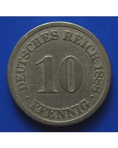 German  Empire 10 Pfenning1888A km# 4