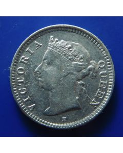 Straits Settlements 	 5 Cents	1890	Heaton Mint 