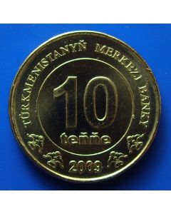 Turkmenistan 10 Tenge2009km#98  