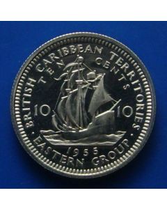 British Caribbean Territories 10 Cents1955km# 5  Proof