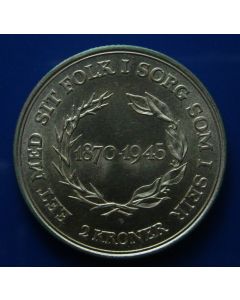 Denmark  2 Kroner1945km#836