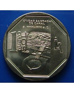 Peru  Nuevo Sol 2014 Sacred city of Caral 