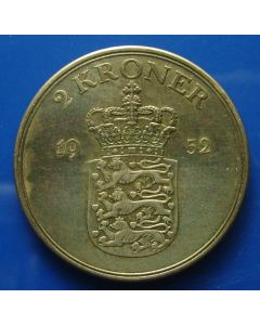 Denmark  2 Kroner1952 km# 838.1